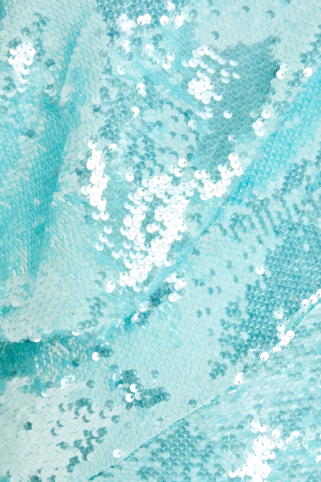 ROLAND MOURET Draped cutout sequined chiffon mini dress