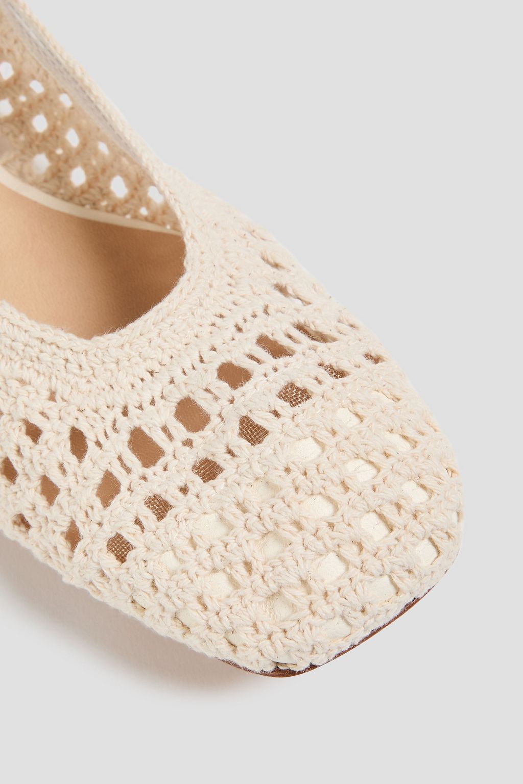 GABRIELA HEARST حذاء باليرينا مسطح من الكروشيه