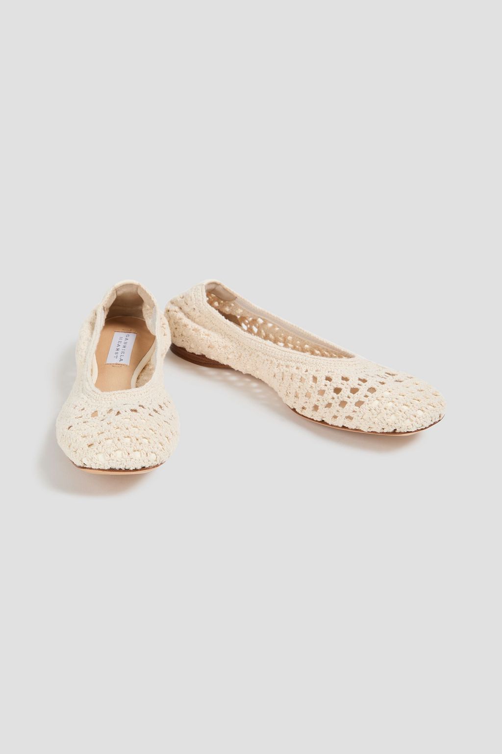 GABRIELA HEARST حذاء باليرينا مسطح من الكروشيه
