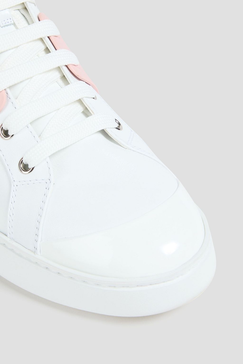 ROGER VIVIER Viv Skate embellished two-tone leather sneakers