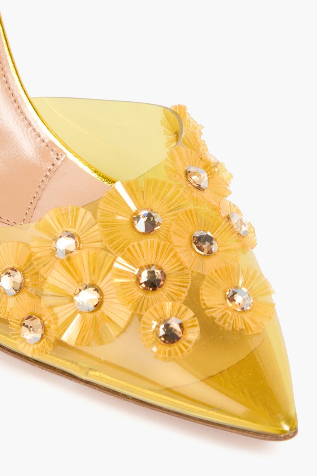AQUAZZURA Crystal-embellished PVC mules