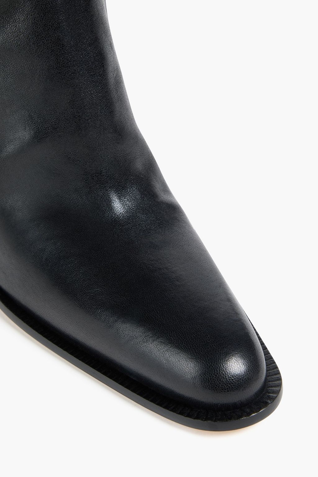 VICTORIA BECKHAM 스트레치 가죽 웨지 싸이하이 부츠