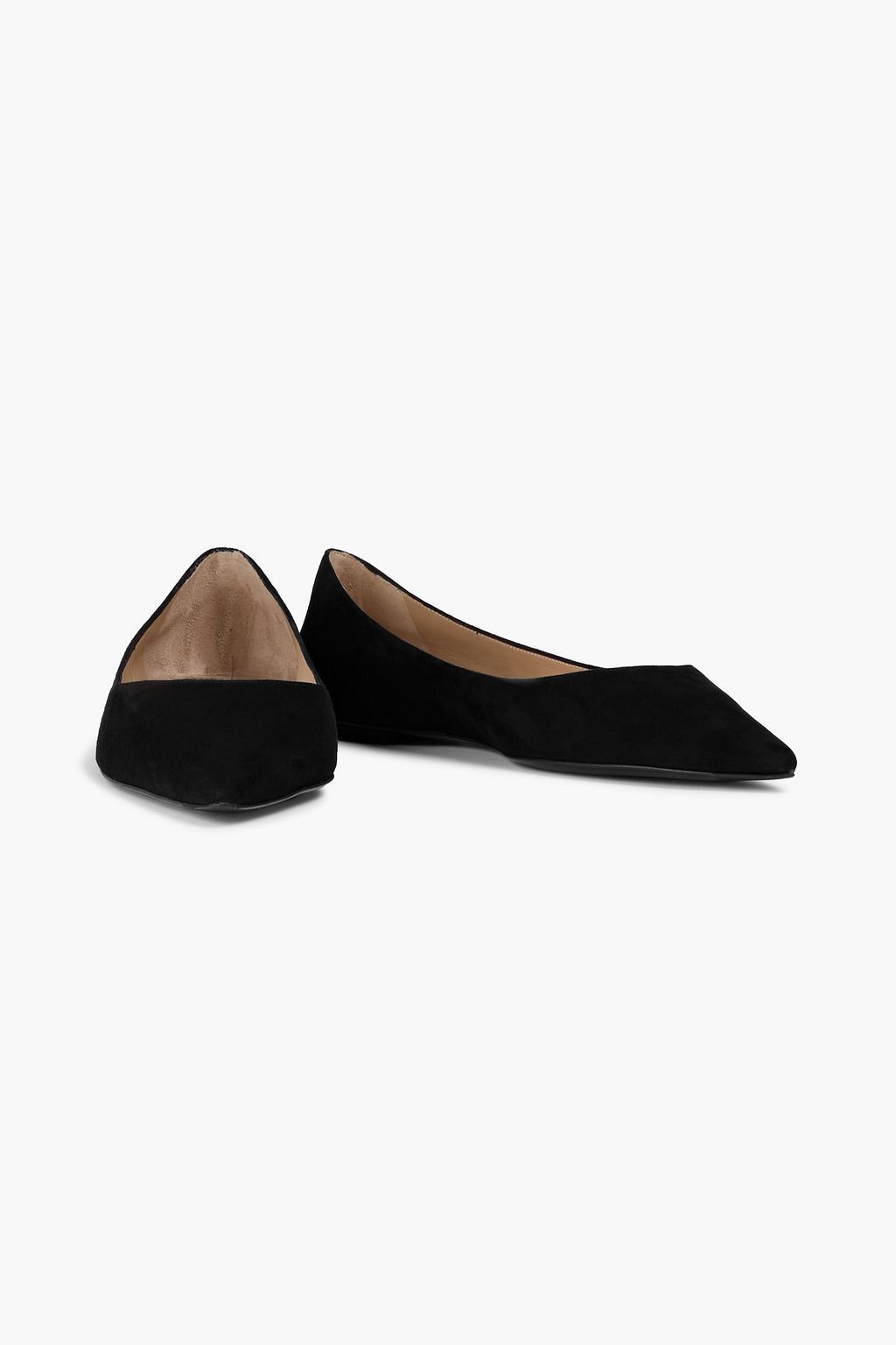 STUART WEITZMAN Emilia suede point-toe flats