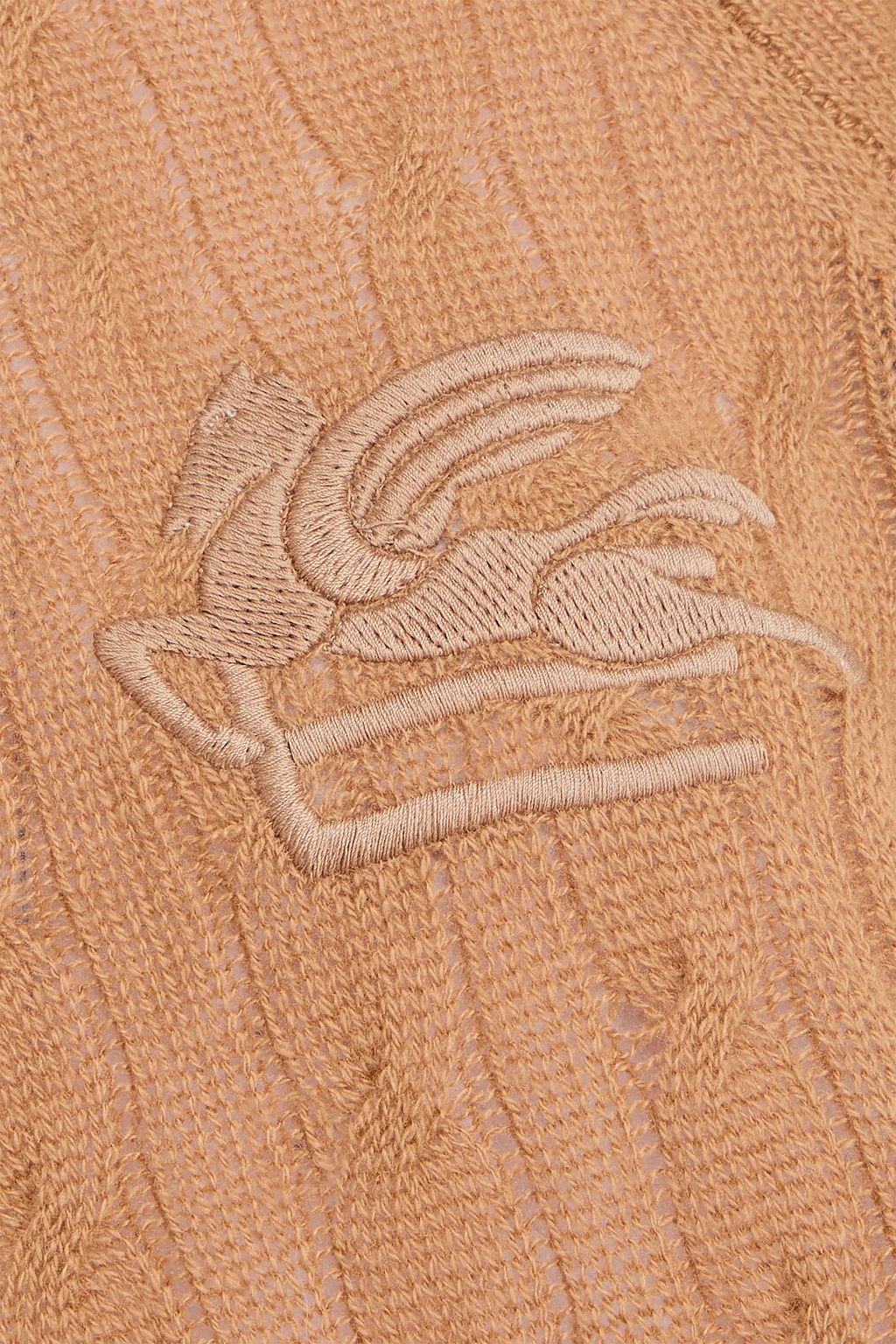 ETRO كنزة رياضية من الكشمير بحبكة مجدولة وتصميم مطرّز