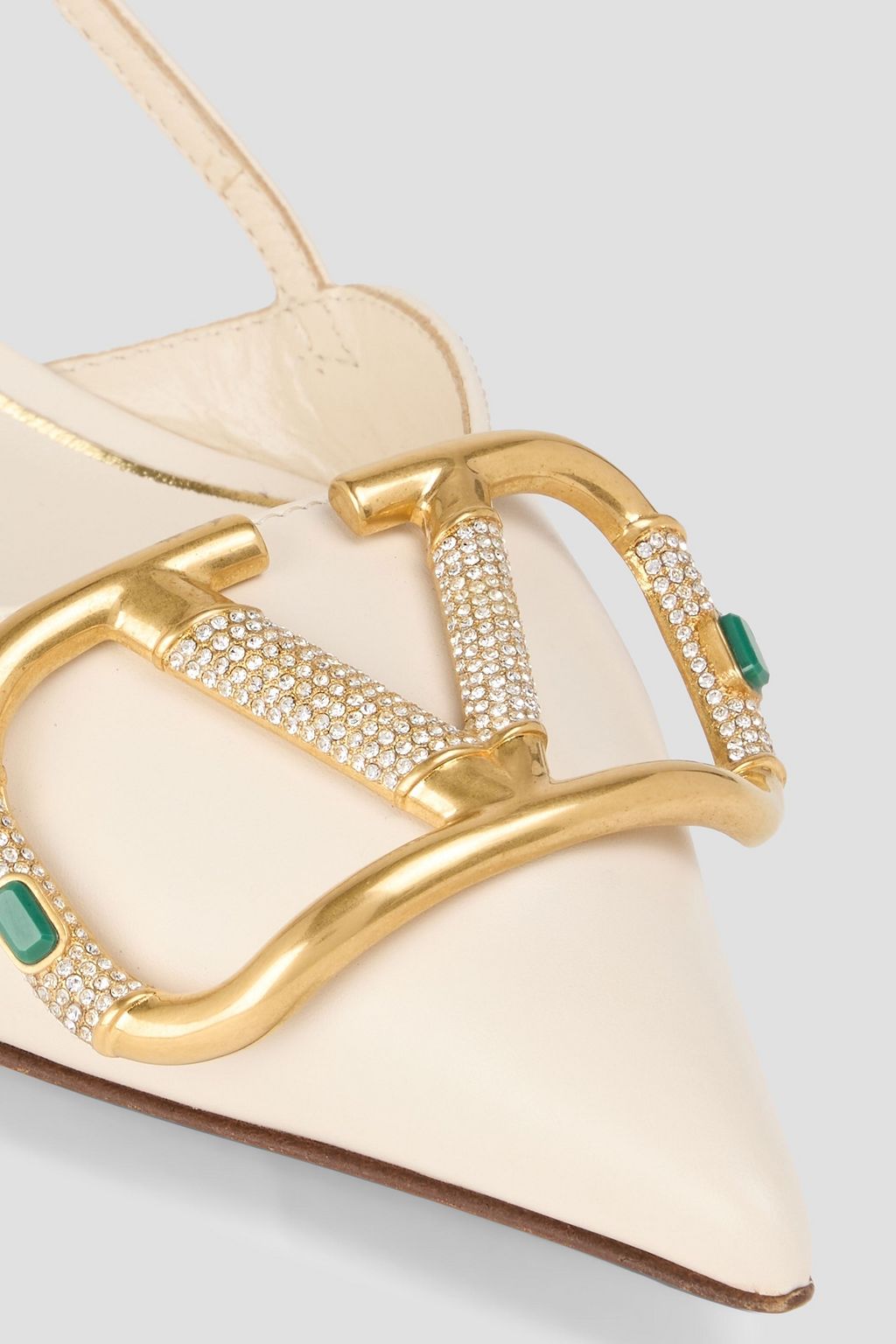 VALENTINO GARAVANI VLOGO leather slingback pumps