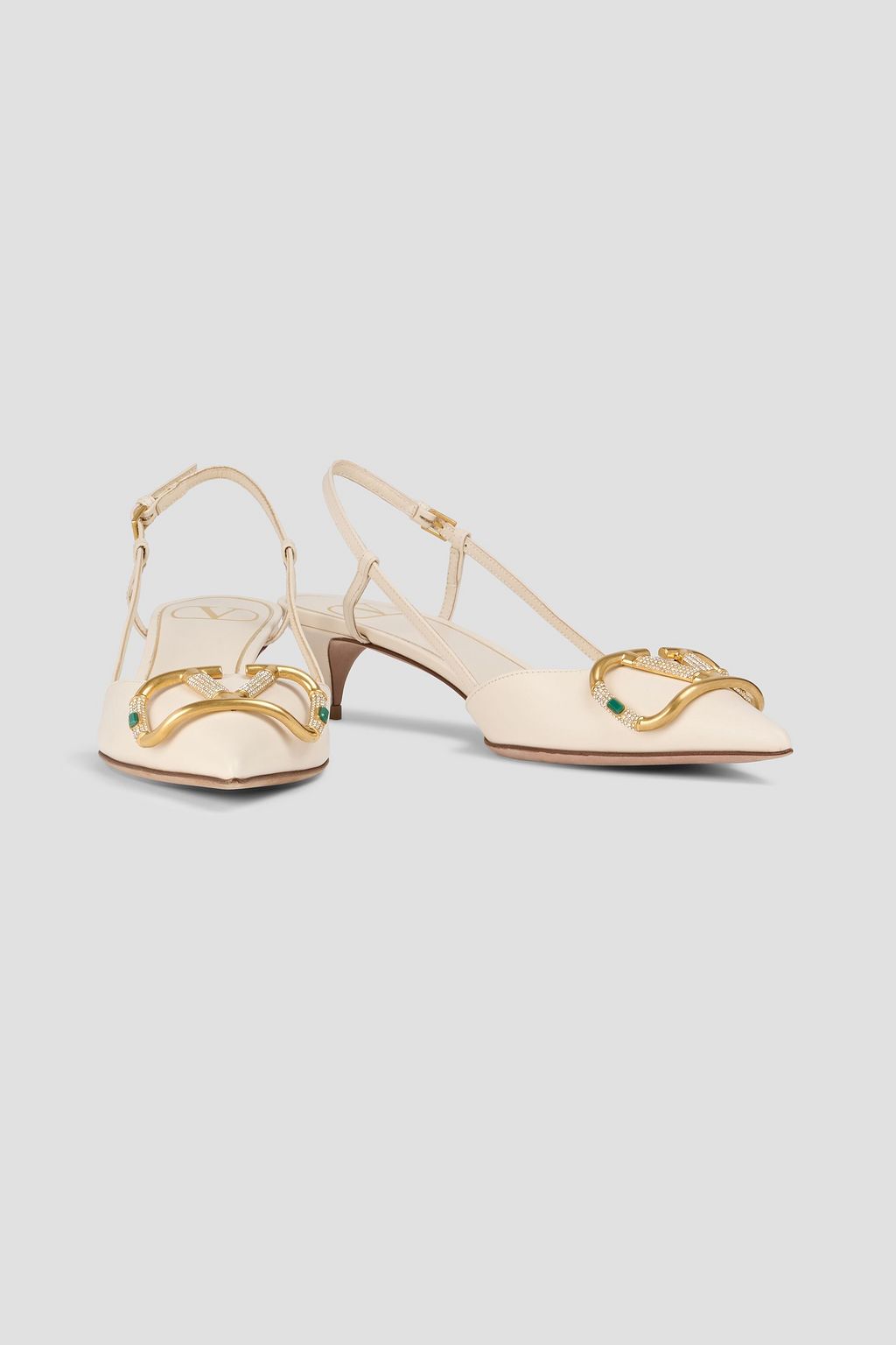 VALENTINO GARAVANI VLOGO leather slingback pumps