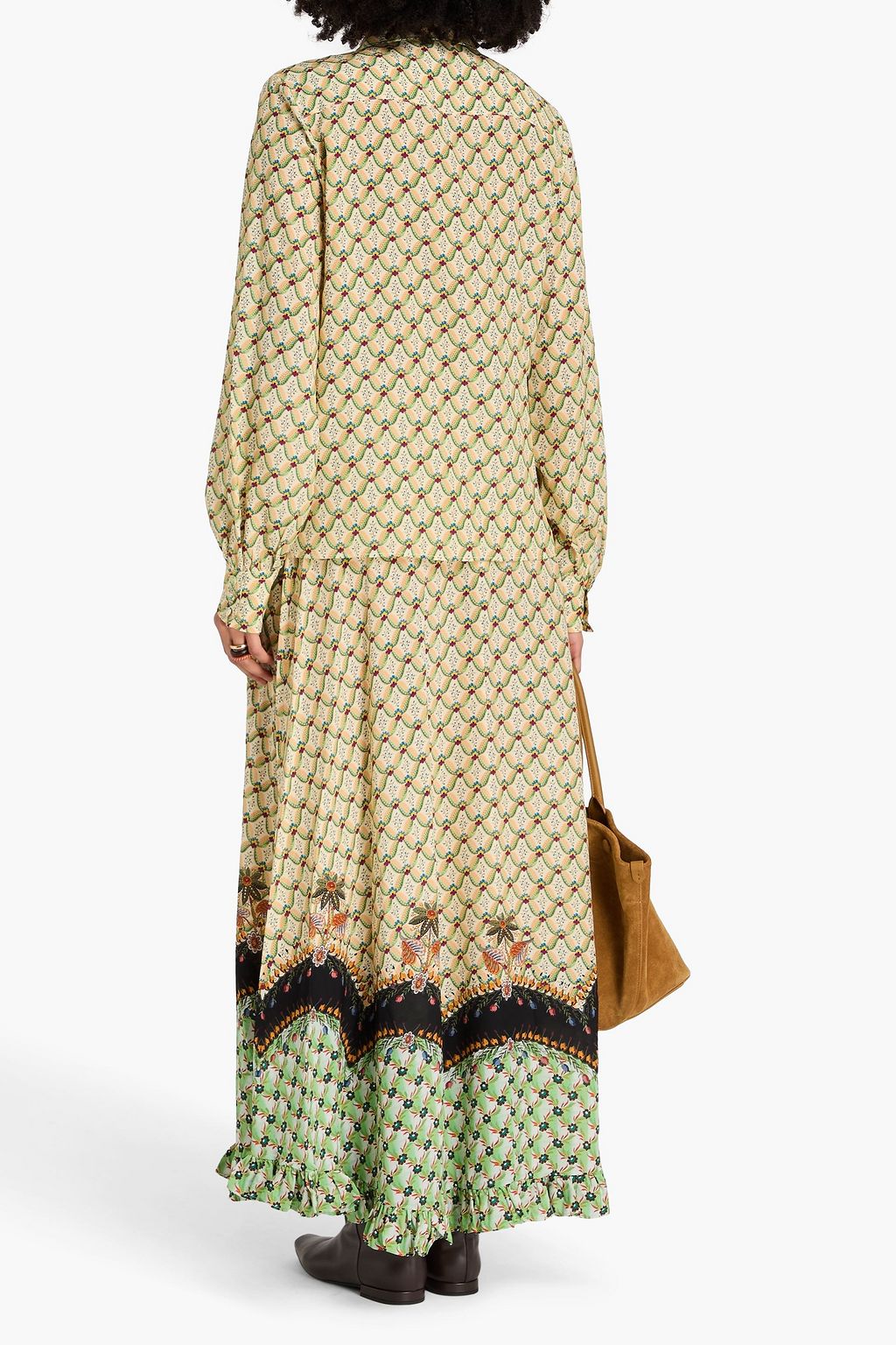 ETRO Printed silk crepe de chine shirt