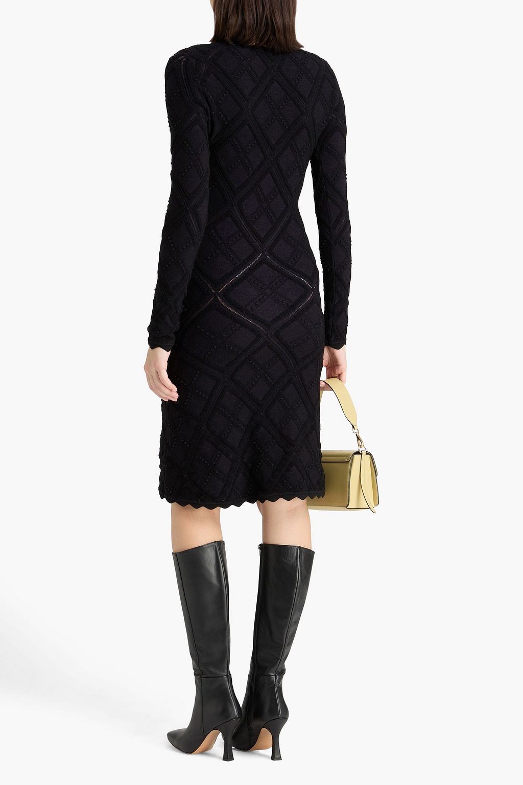 cable knit maternity sweater dress Beige Back Cutout Ruffled Cable Knit Sweater Maternity Dress – The Prissy  Pelican main image 1