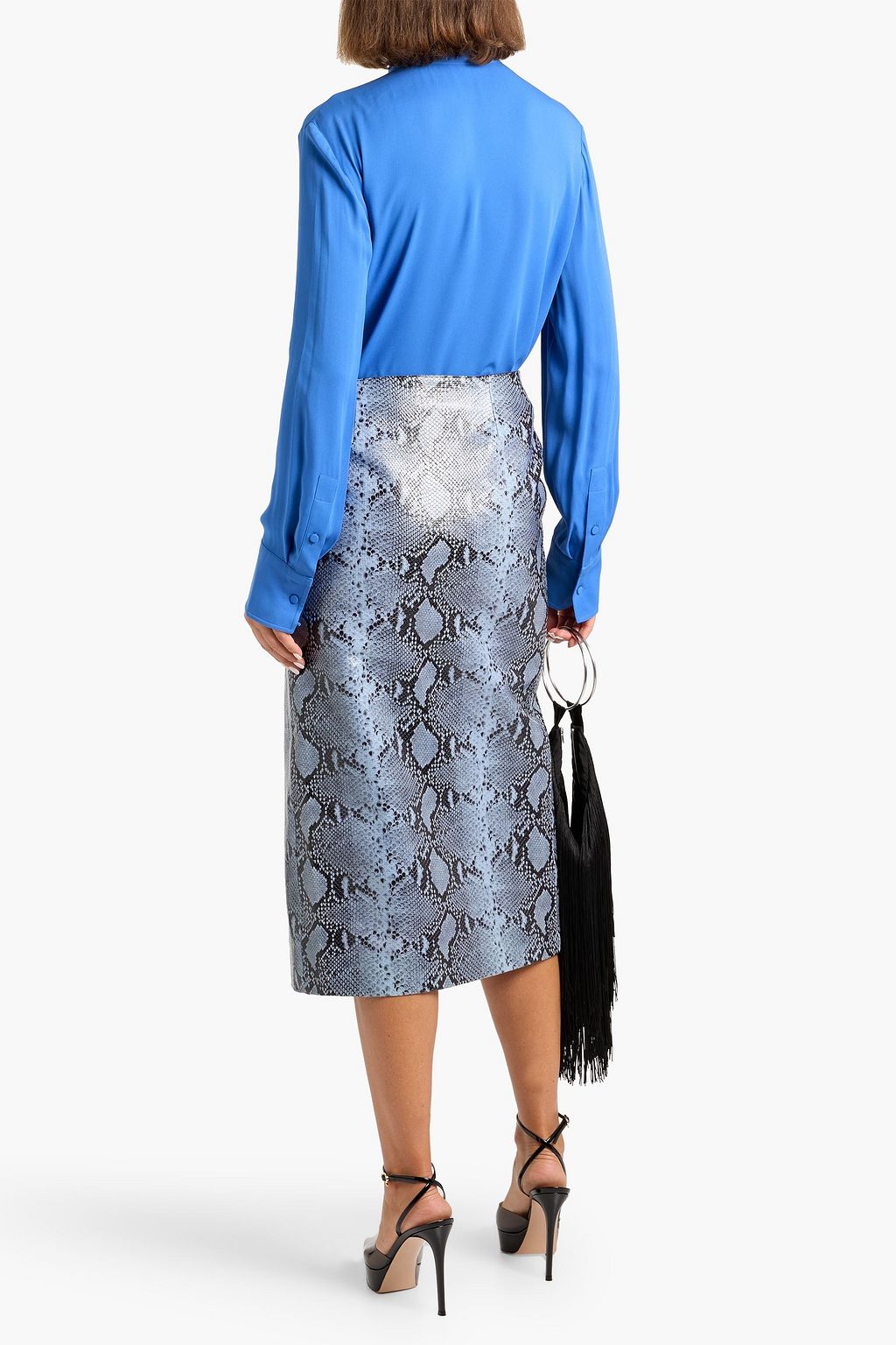 VALENTINO GARAVANI Pussy-bow silk-georgette shirt