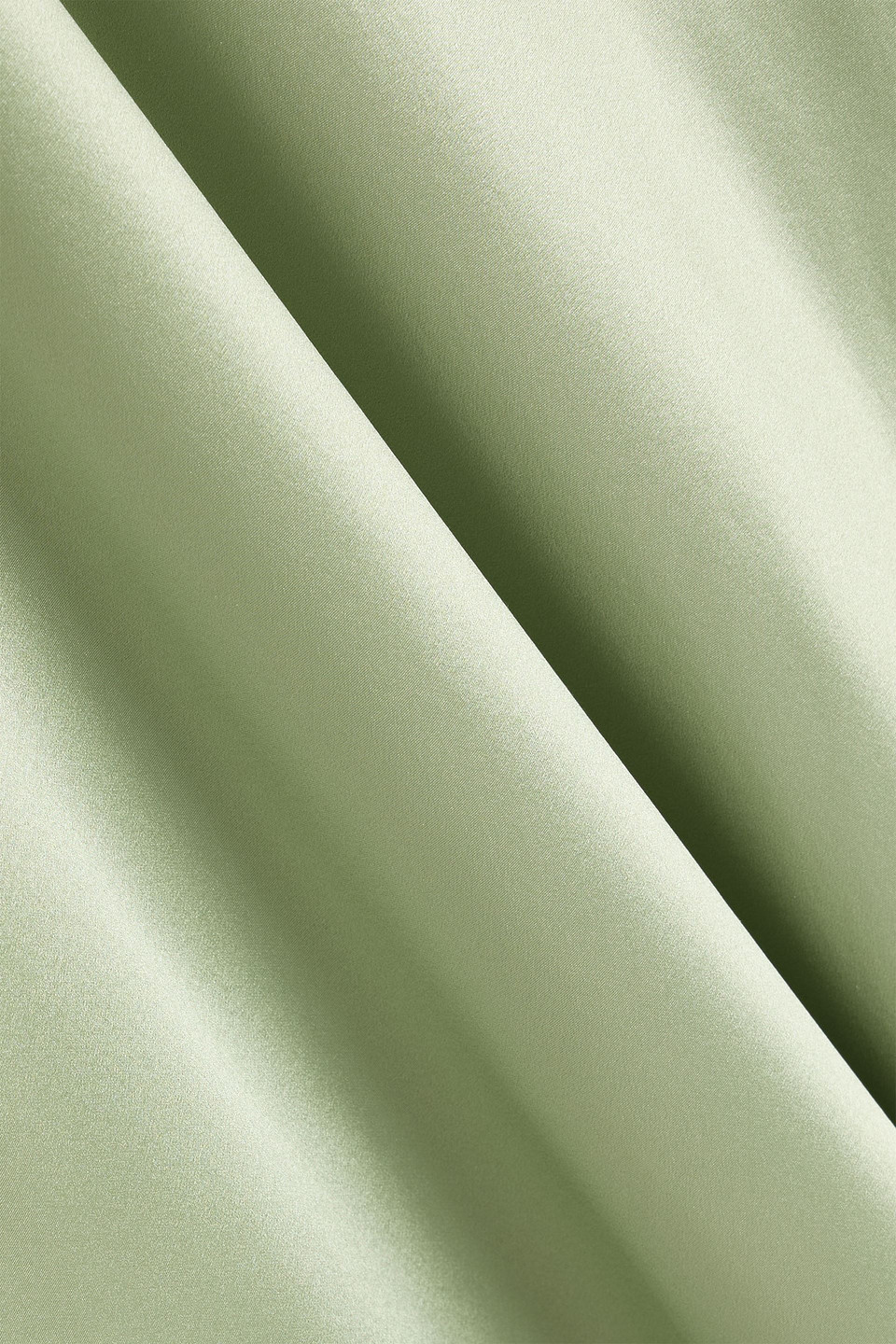 Michelle Mason Twisted Cutout Silk-satin Gown In Green