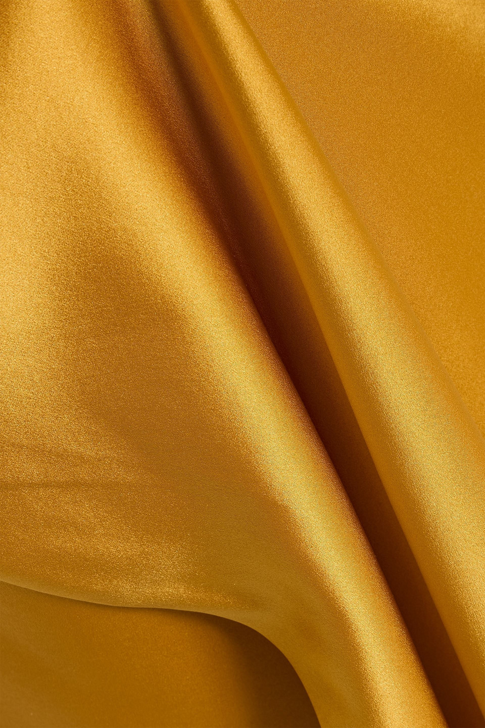 Michelle Mason Silk-satin Wrap Gown In Orange