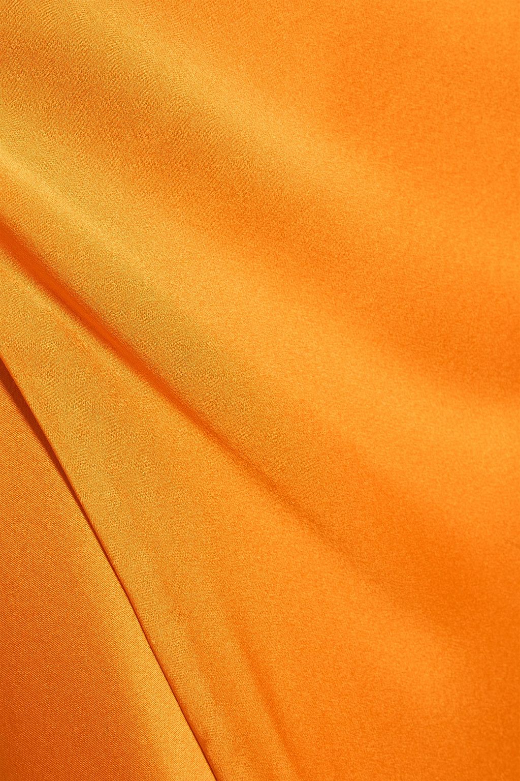 MICHELLE MASON Silk-satin wrap gown