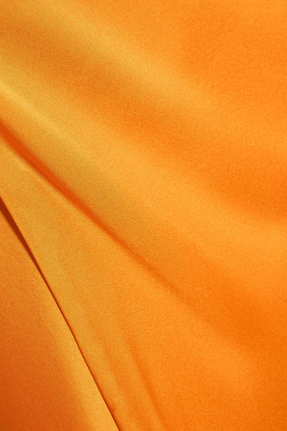 Michelle Mason Silk-satin Wrap Gown In Orange