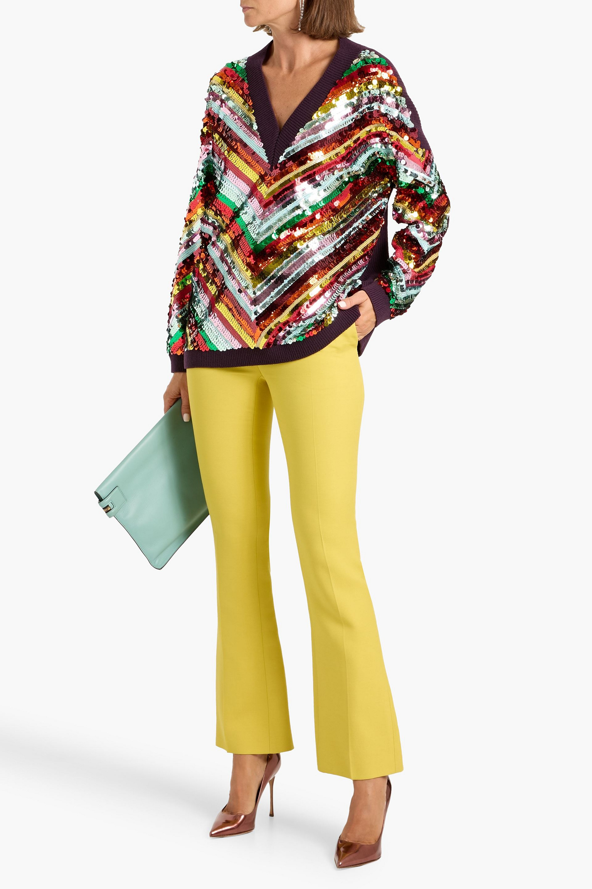 Valentino Garavani Sequin-embellished wool sweater