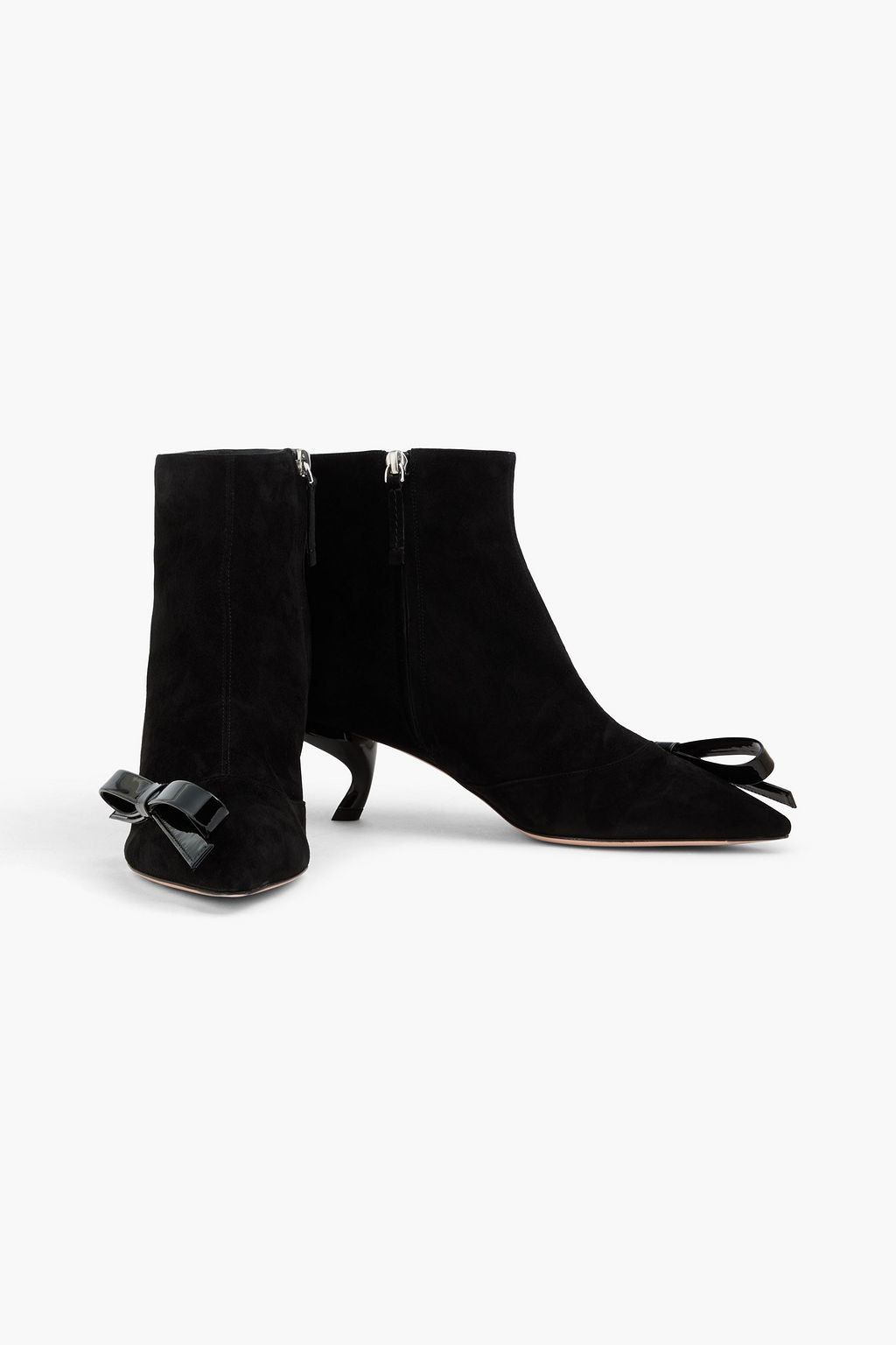 ROGER VIVIER Bow-detailed suede ankle boots