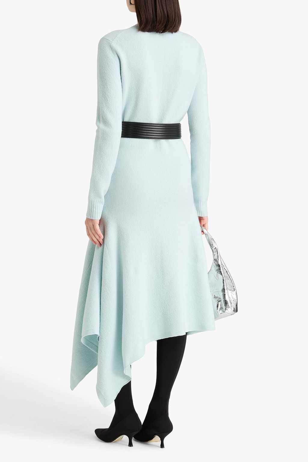JIL SANDER Asymmetric brushed wool dress