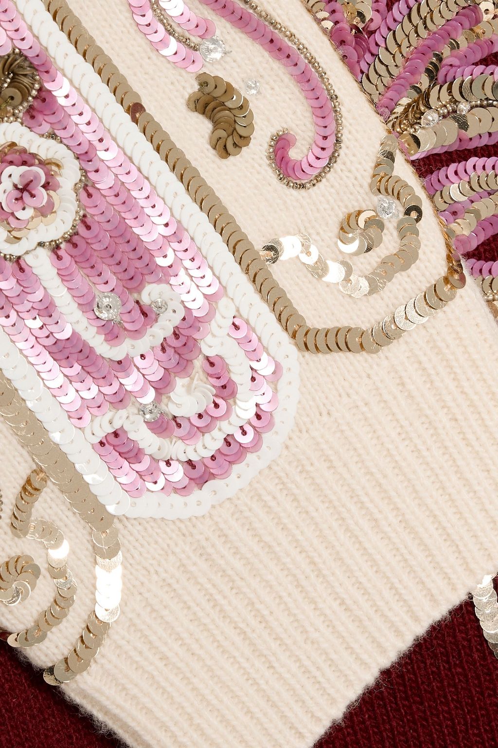 VALENTINO GARAVANI Embellished wool and cashmere-blend sweater