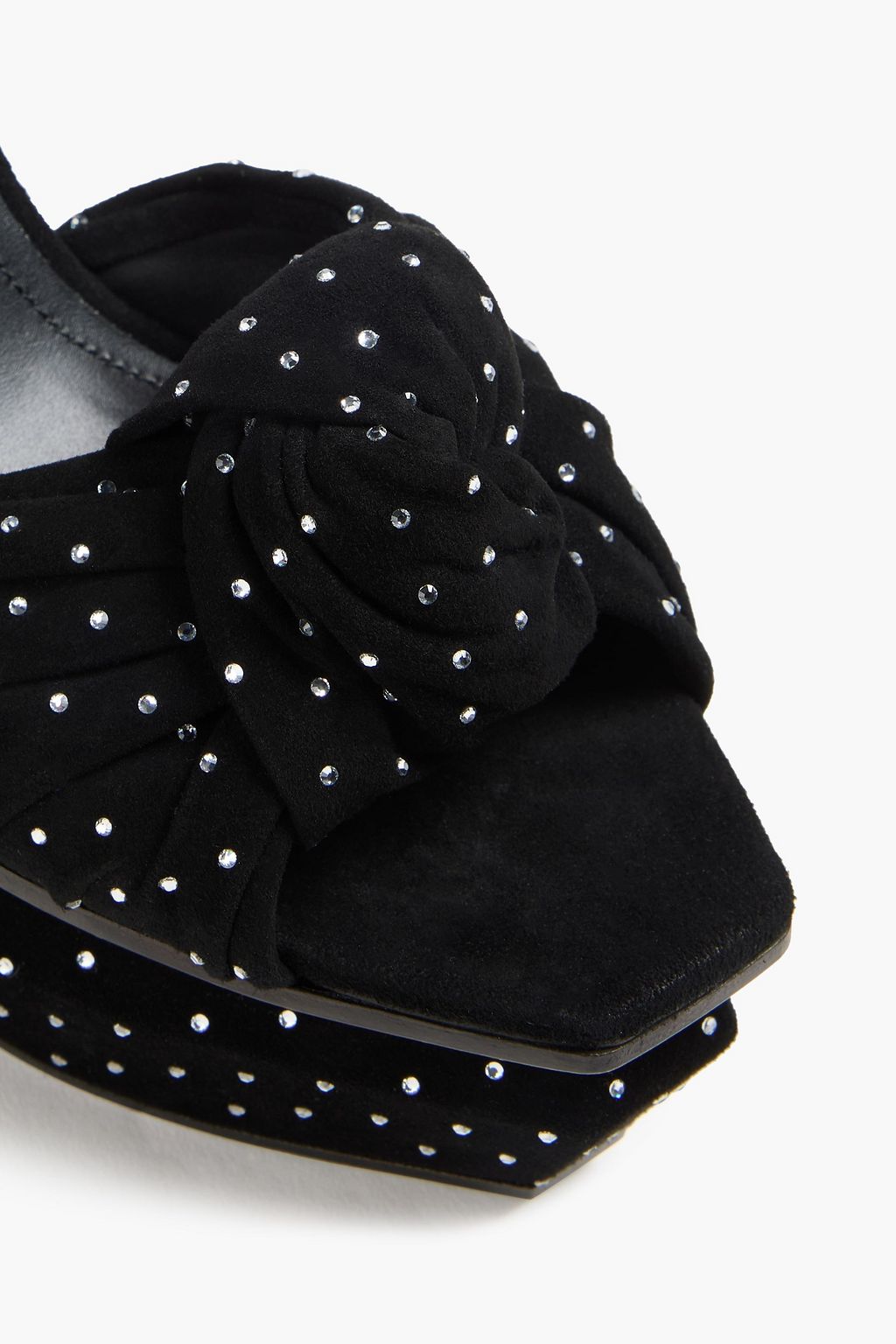 BALMAIN Ava embellished suede platform sandals