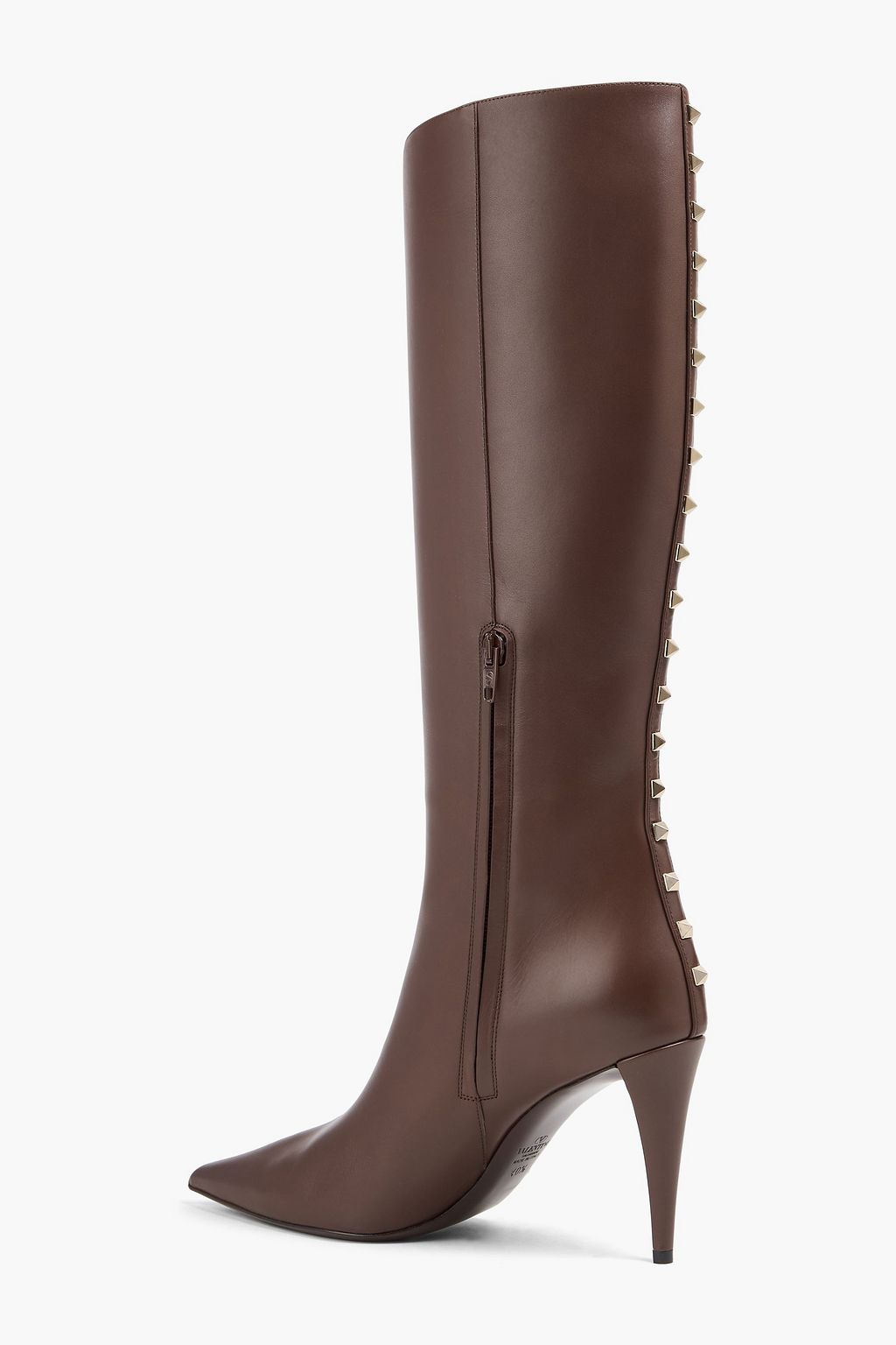 VALENTINO GARAVANI Rockstud leather knee boots