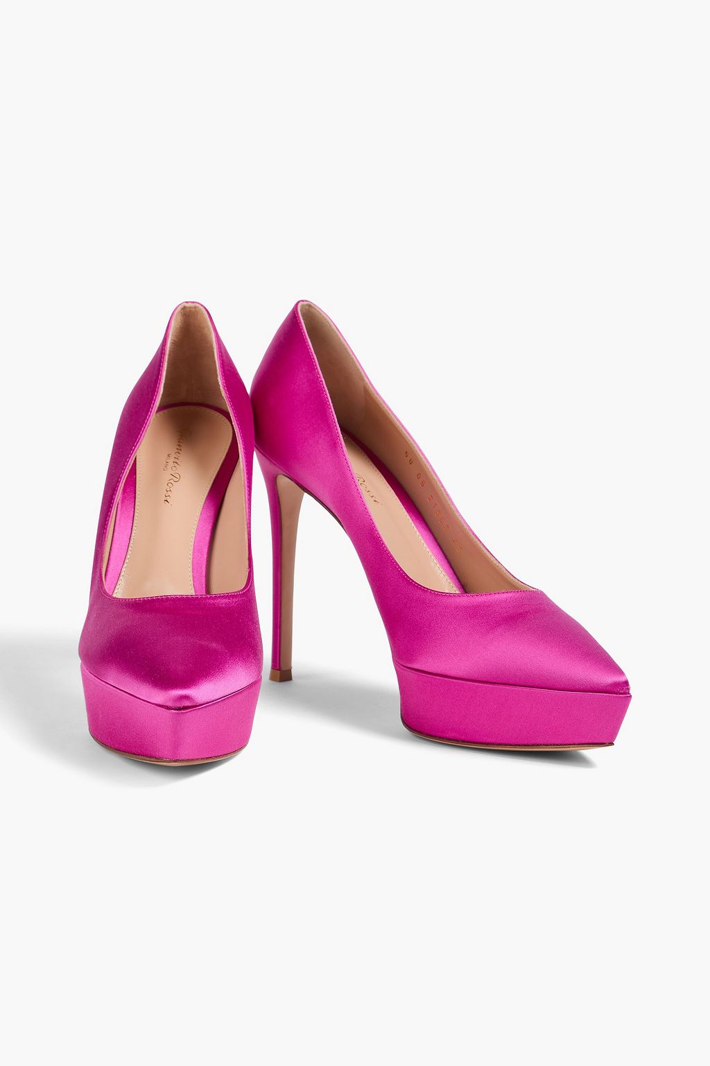 GIANVITO ROSSI Dasha satin platform pumps
