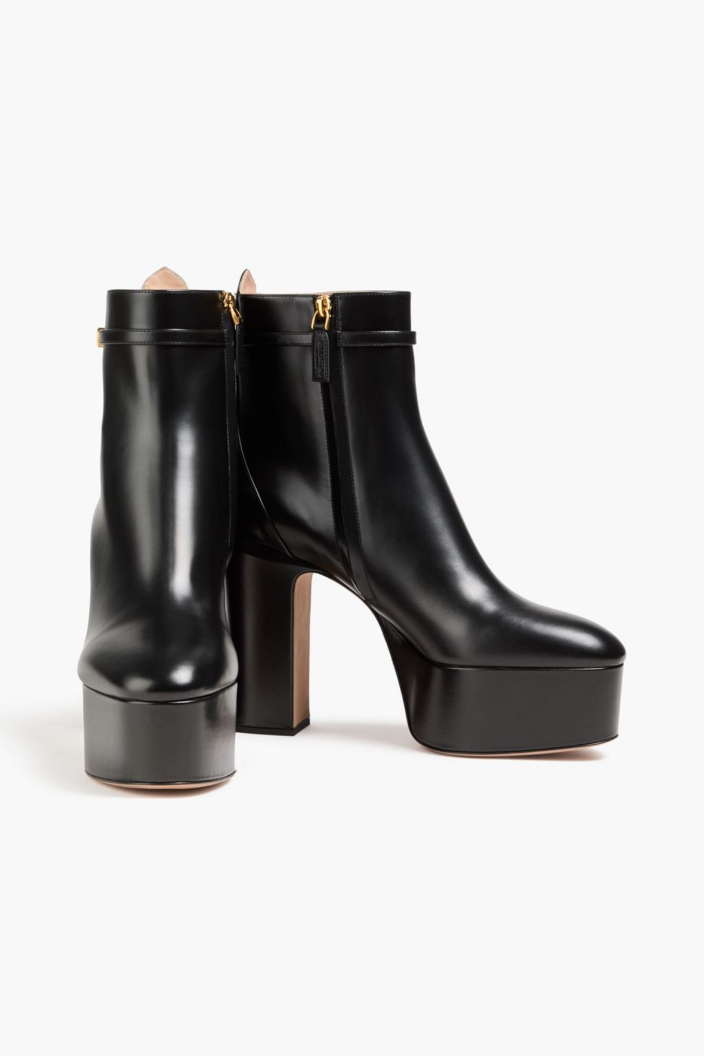 VALENTINO GARAVANI Tan-Go leather platform ankle boots