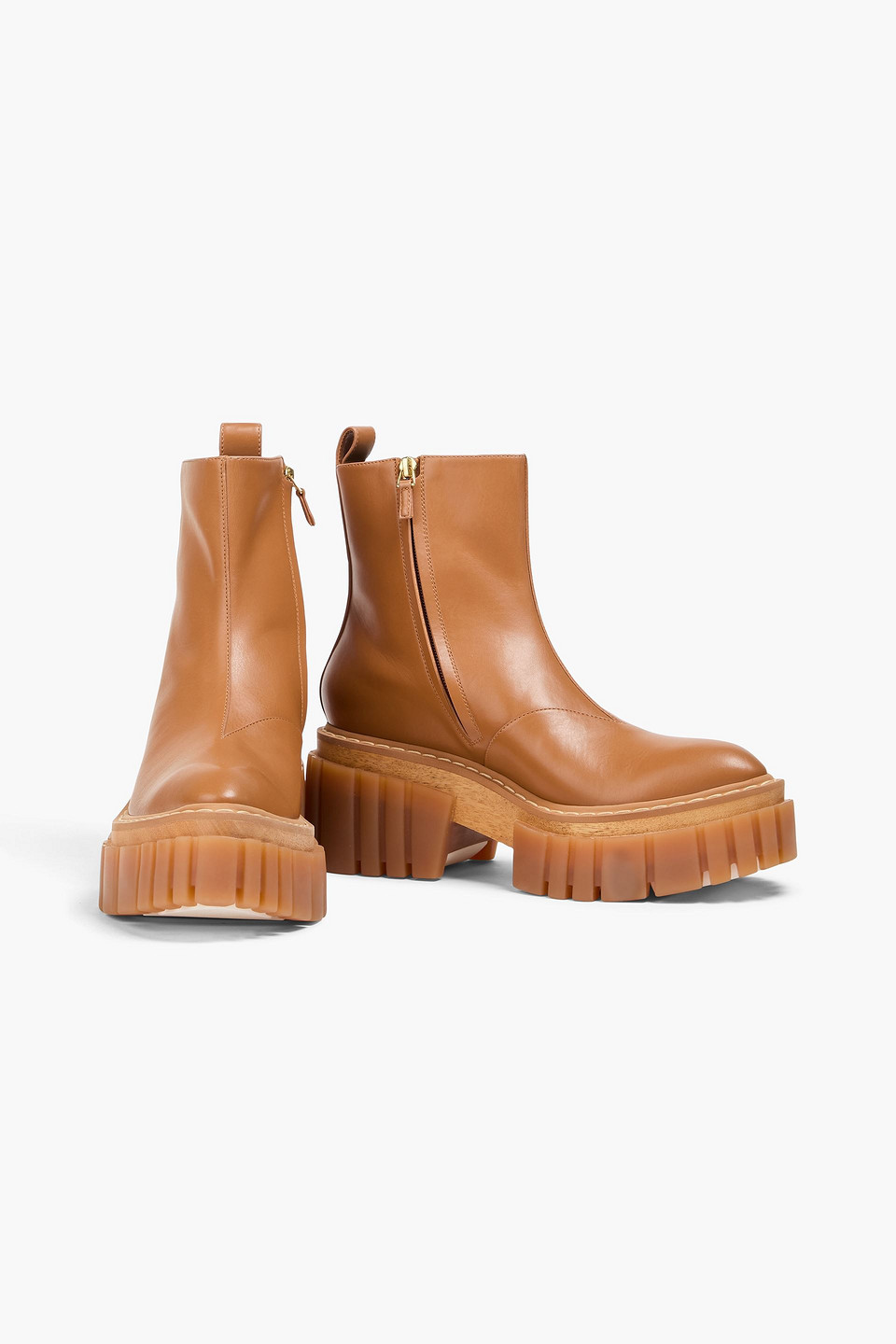  Stella Mccartney - Ankle Boots „emilie“ Mit Plateau - Braun - Eu 35 