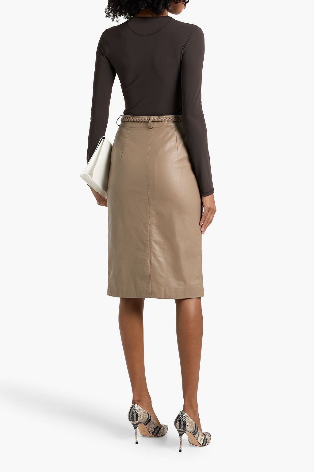 VALENTINO GARAVANI Leather pencil skirt