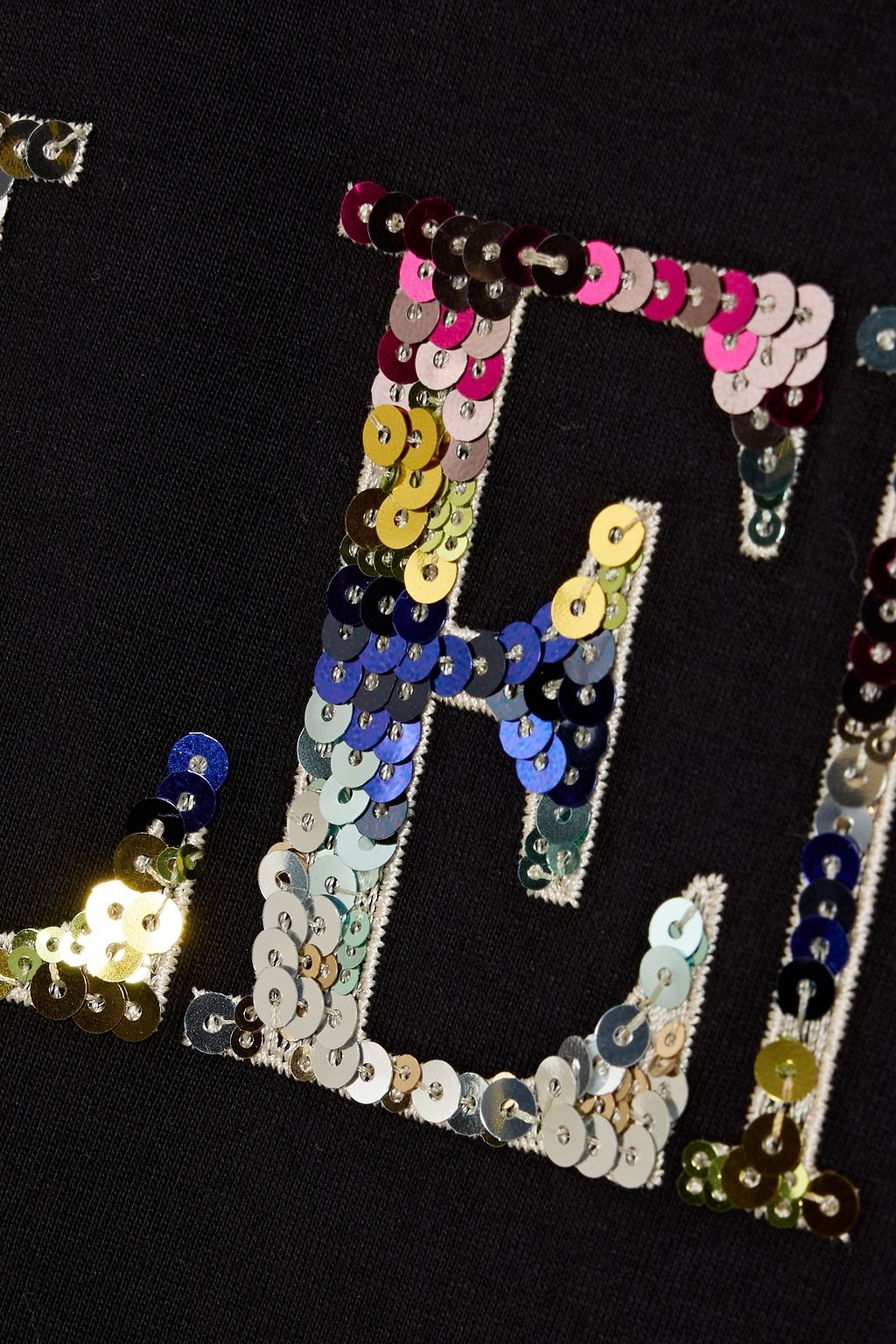 VALENTINO GARAVANI Sequin-embellished cotton-jersey T-shirt