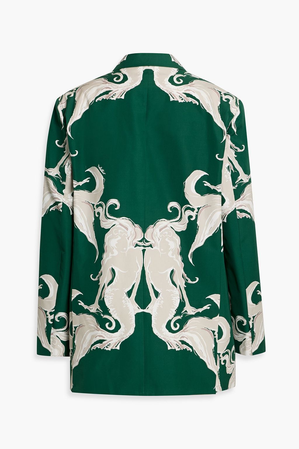 VALENTINO GARAVANI Double-breasted printed cotton-poplin blazer