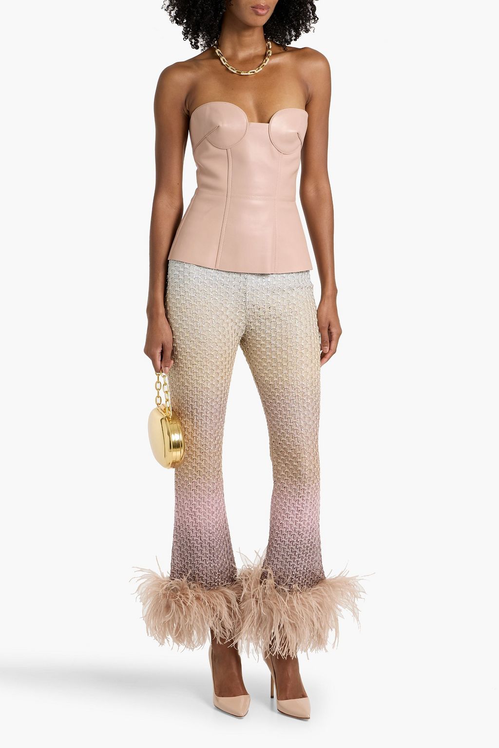 VALENTINO GARAVANI Strapless leather top