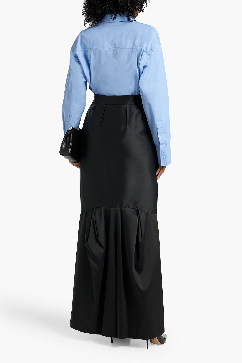 VALENTINO GARAVANI Gathered taffeta maxi skirt