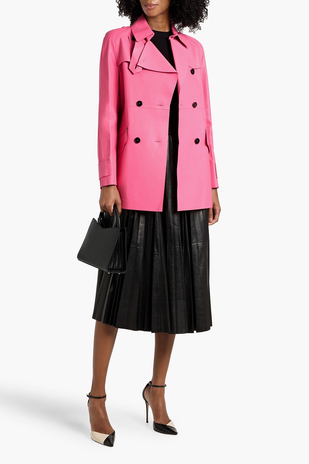 VALENTINO GARAVANI Double-breasted leather jacket