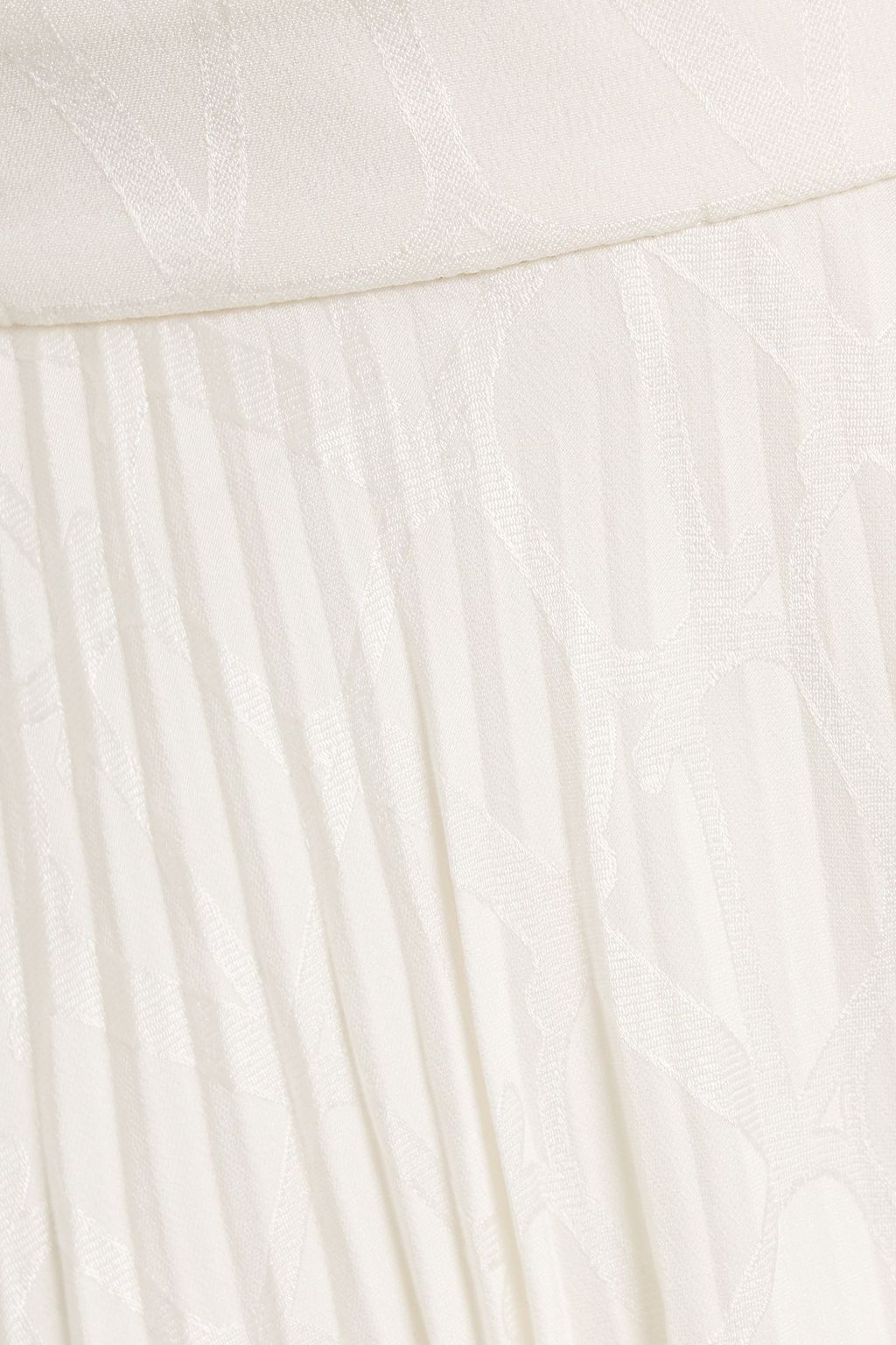 VALENTINO GARAVANI Pleated silk-jacquard midi skirt