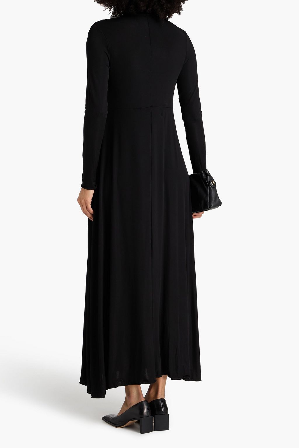 JIL SANDER Gathered stretch-jersey midi dress