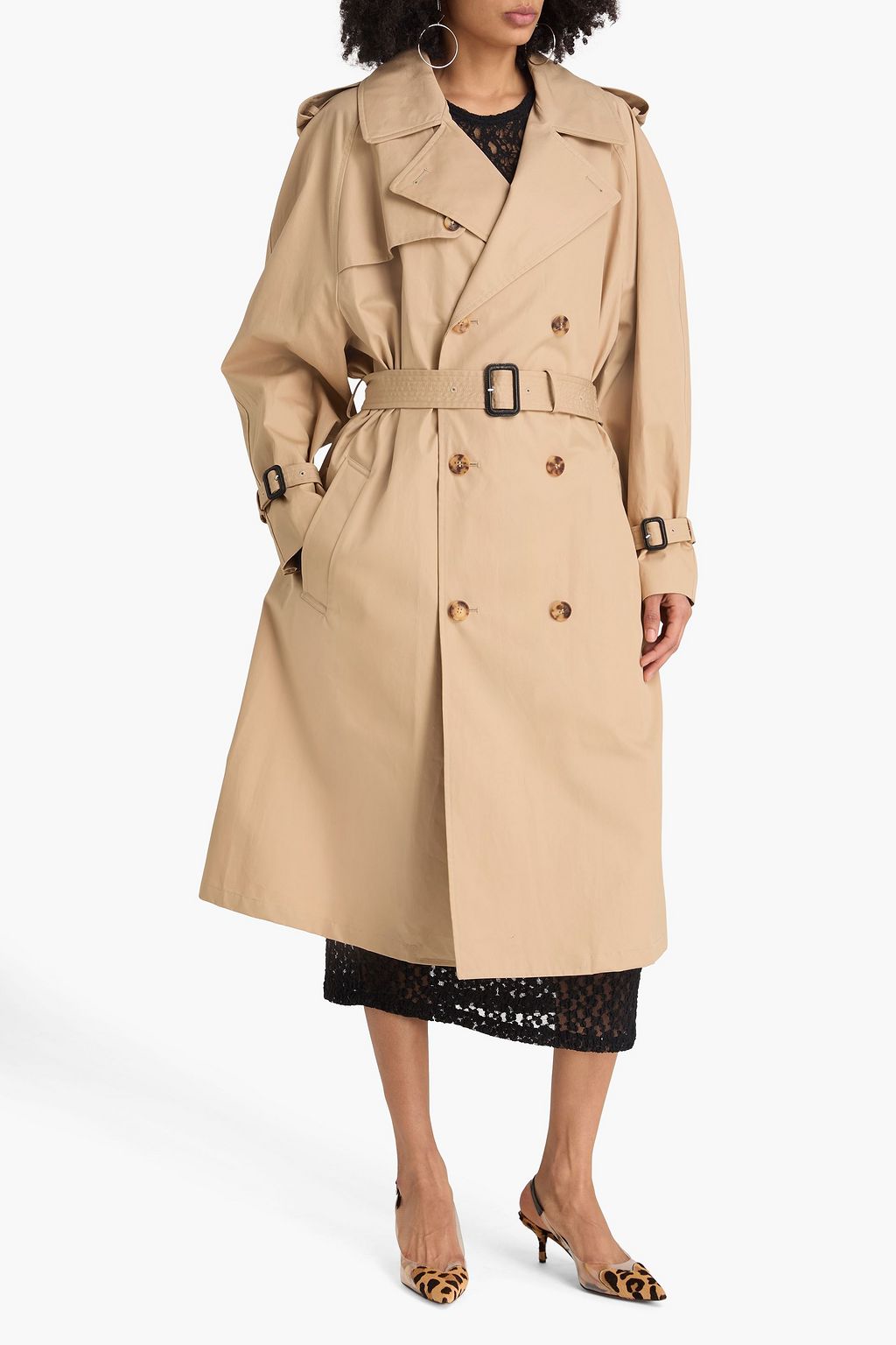 WARDROBE.NYC Belted cotton-twill trench coat