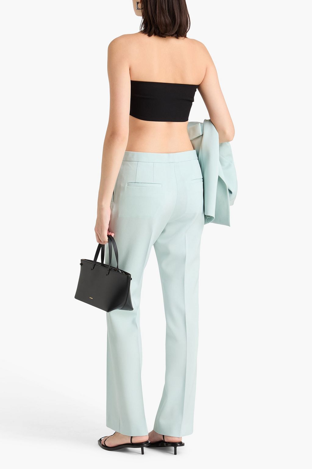 JIL SANDER Grain de poudre wool bootcut pants