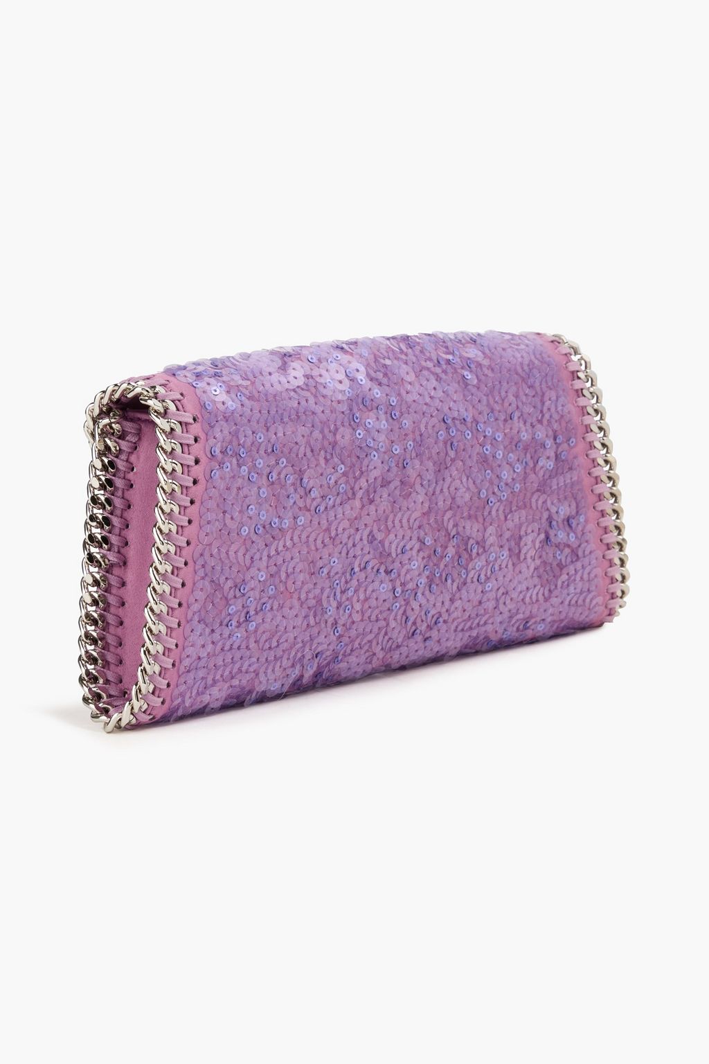 STELLA MCCARTNEY Falabella sequined satin clutch