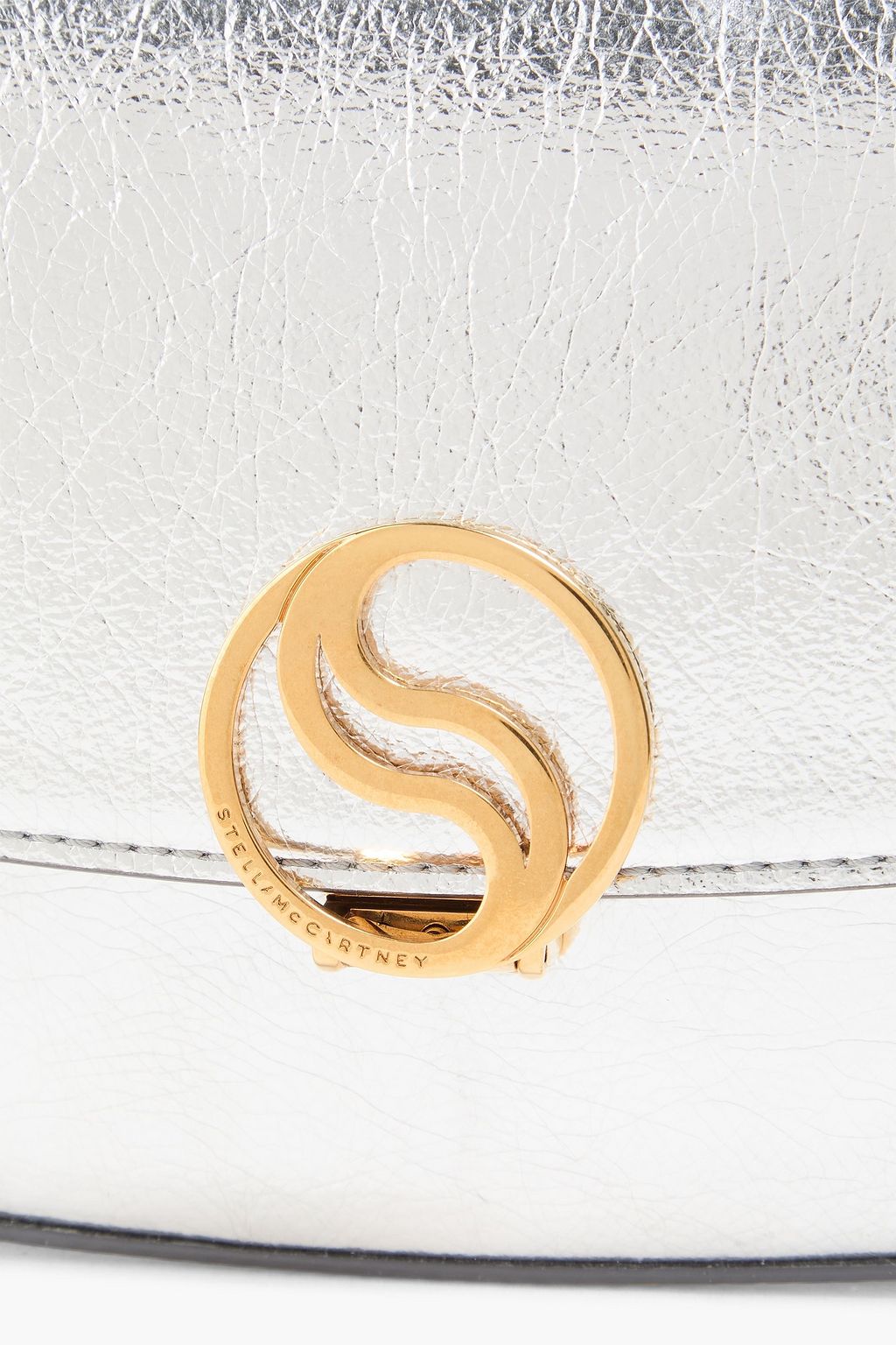 STELLA MCCARTNEY S Wave crinkled metallic shoulder bag