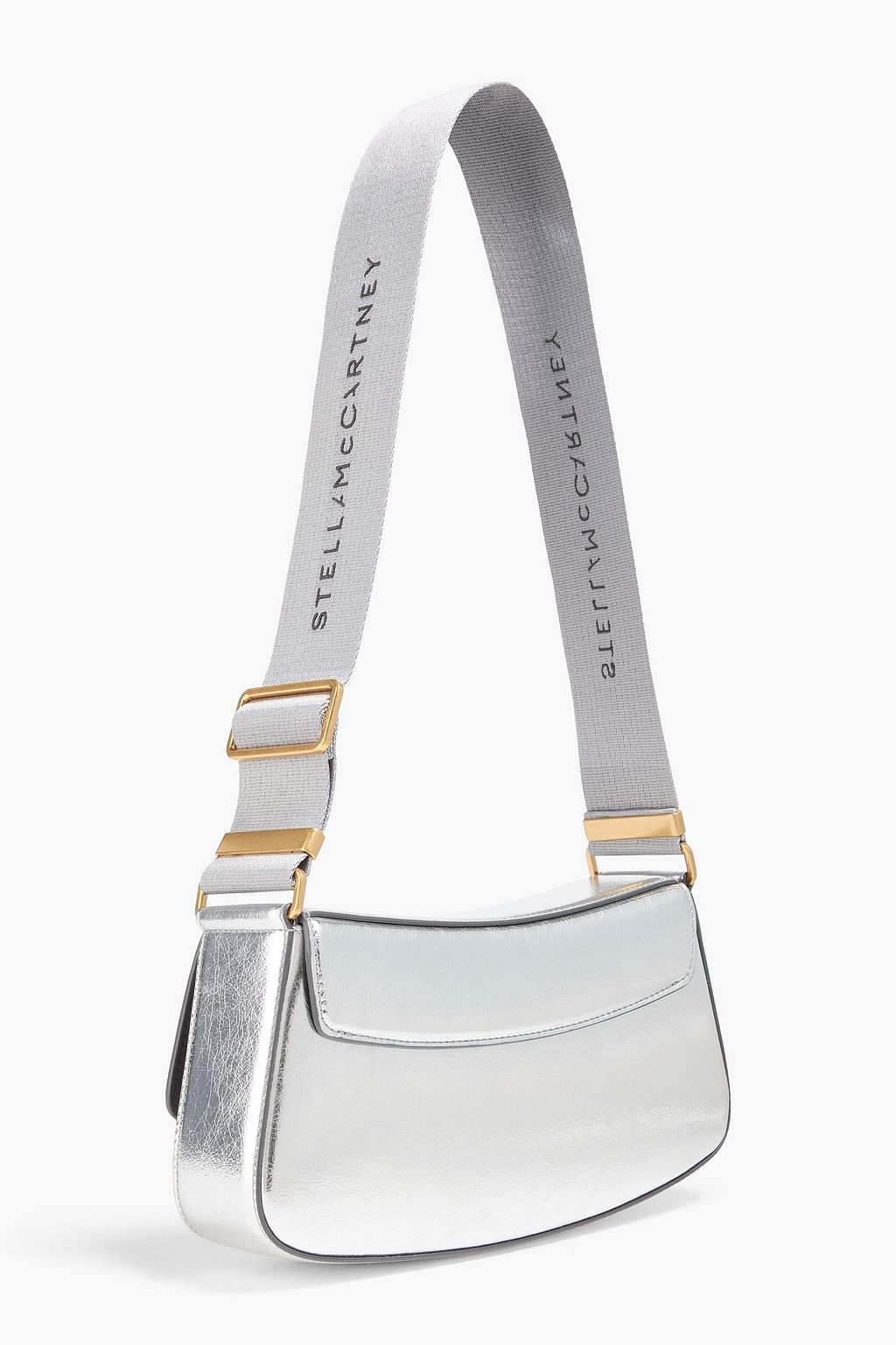 STELLA MCCARTNEY S Wave crinkled metallic shoulder bag