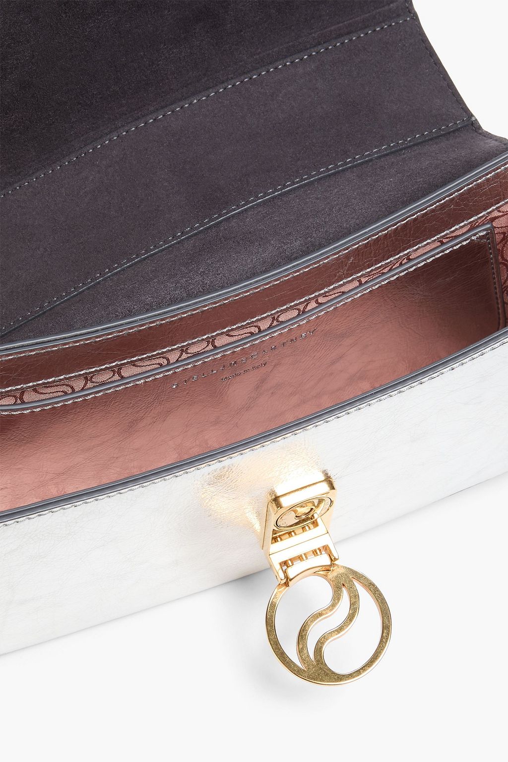 STELLA MCCARTNEY S Wave crinkled metallic shoulder bag