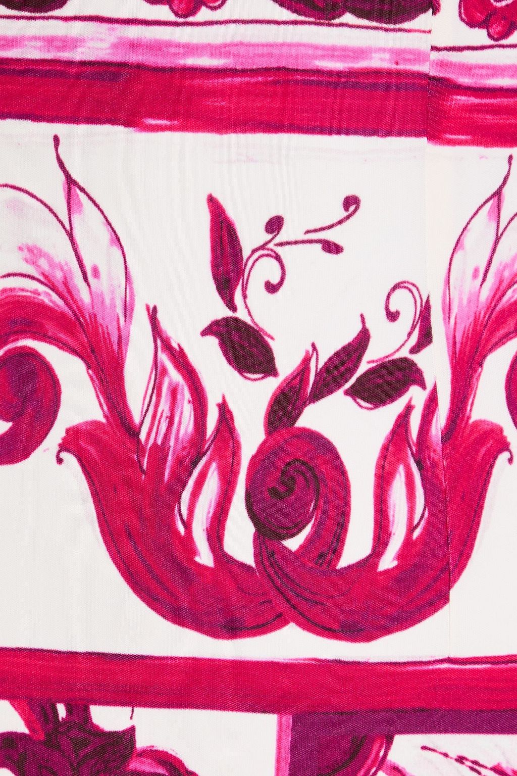 DOLCE&GABBANA فستان طويل من الجيرسي المطاط مزين بطبعات