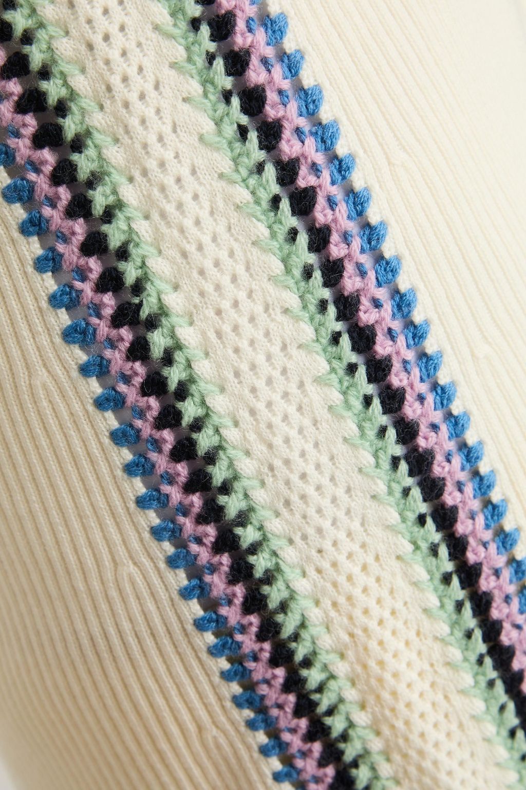 CHLOÉ Crochet-trimmed wool cardigan