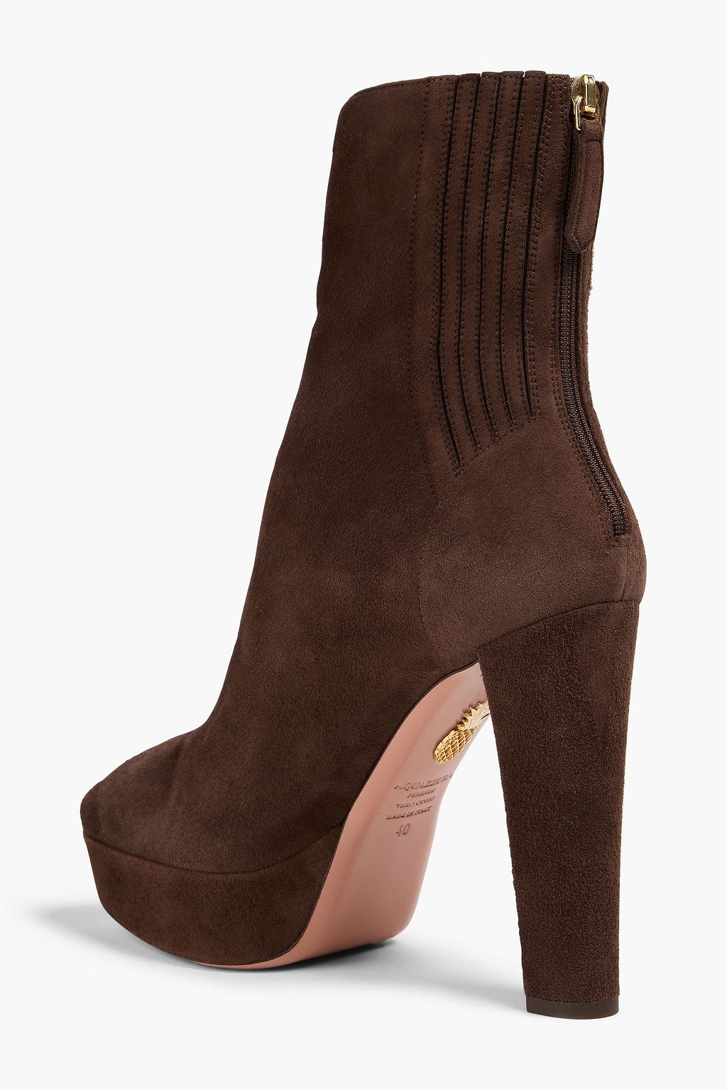 AQUAZZURA Saint Honoré suede platform ankle boots