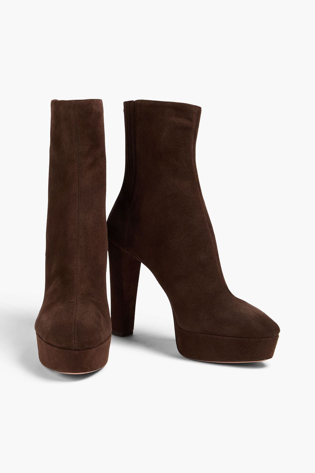 AQUAZZURA Saint Honoré suede platform ankle boots
