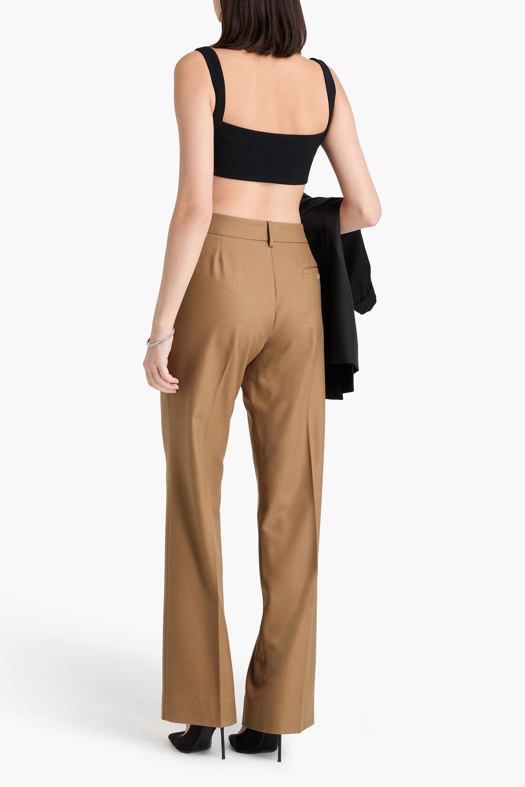 DOLCE&GABBANA Wool-flannel straight-leg pants