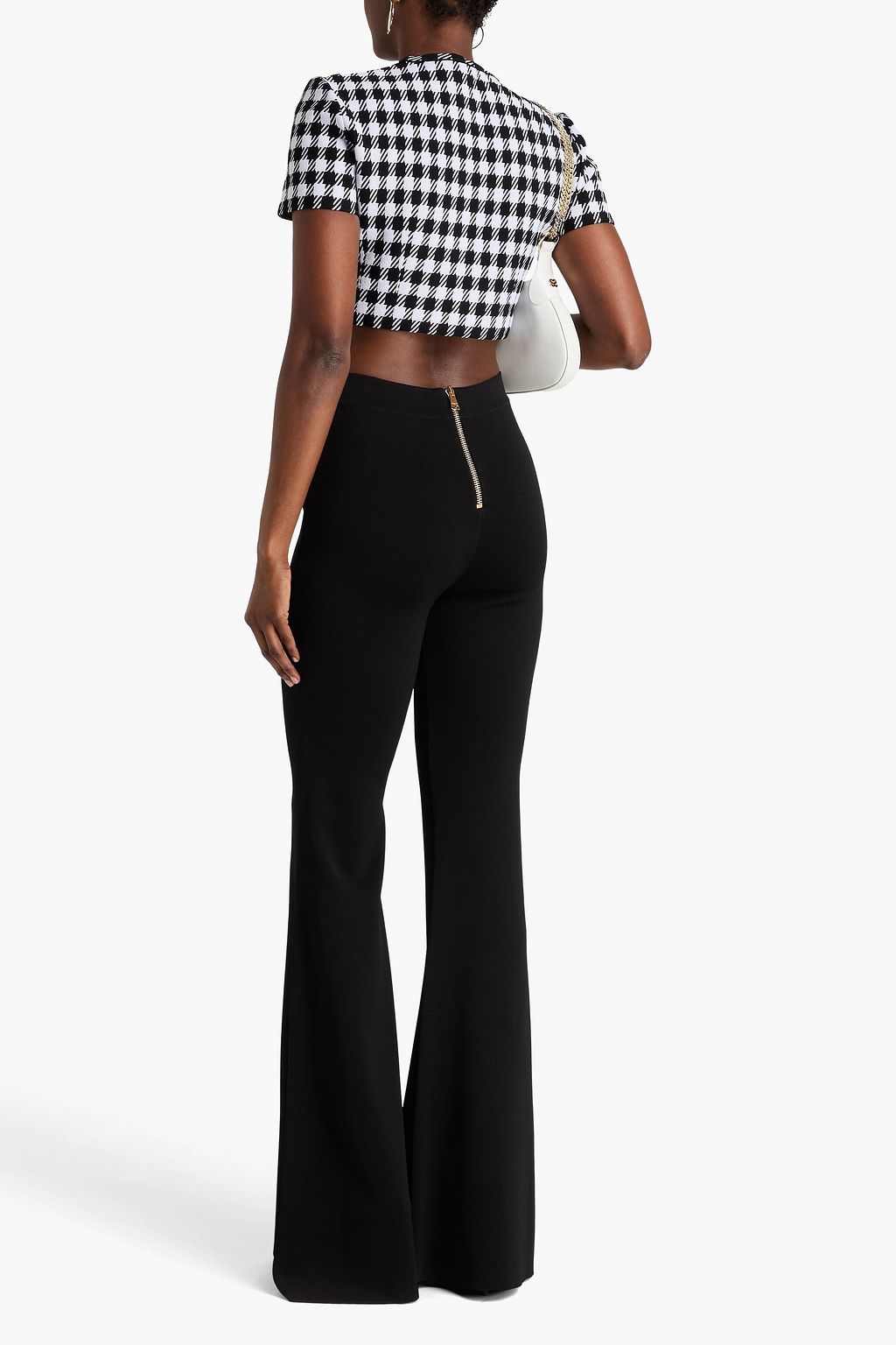 BALMAIN Stretch-knit flared pants