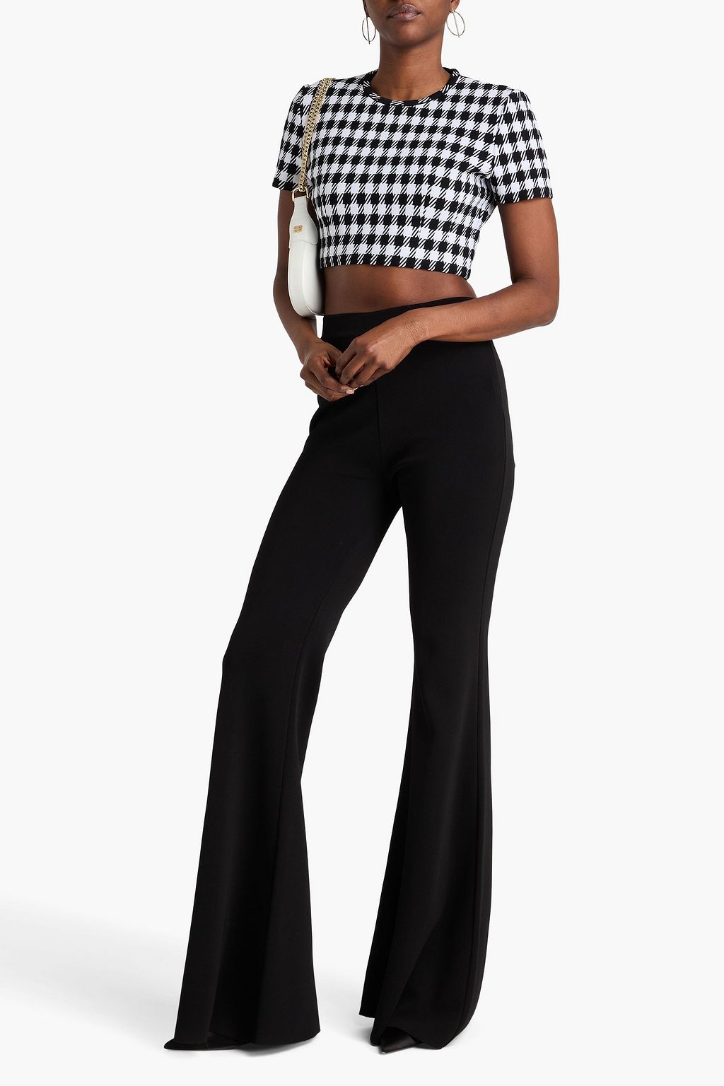 BALMAIN Stretch-knit flared pants