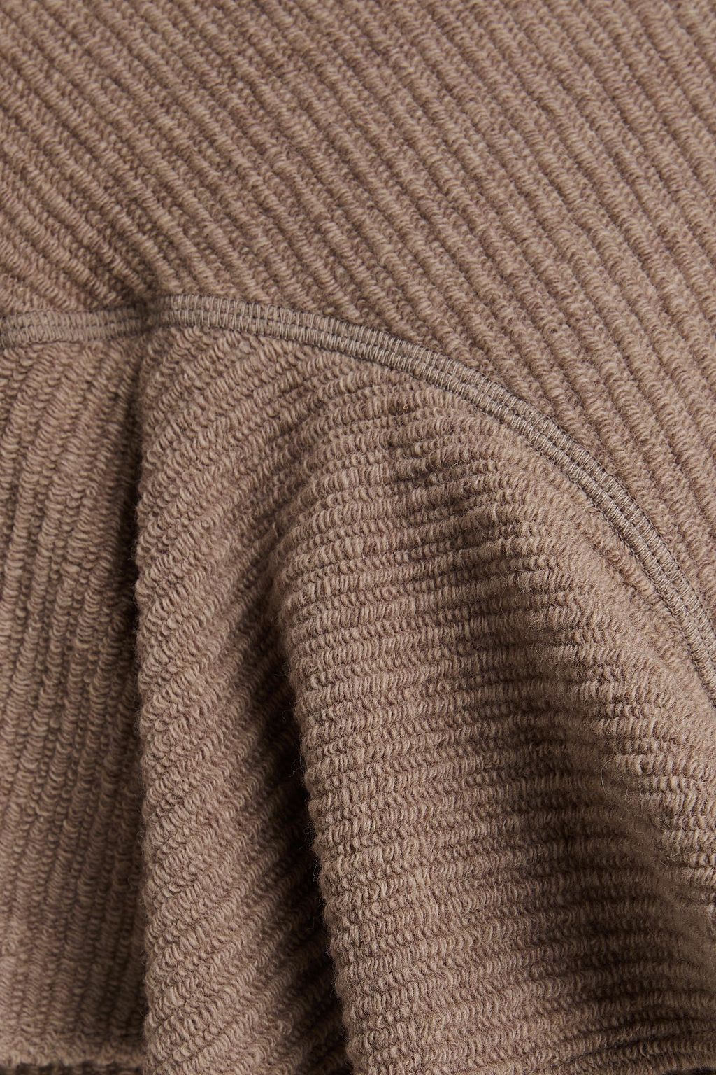 CHLOÉ Ruffled ribbed wool midi dress