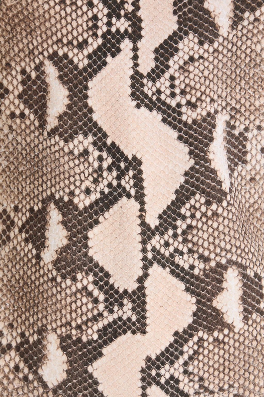 STELLA MCCARTNEY فستان بقصّة غير متماثلة من ساتان جيرسي بطبعة جلد الثعبان