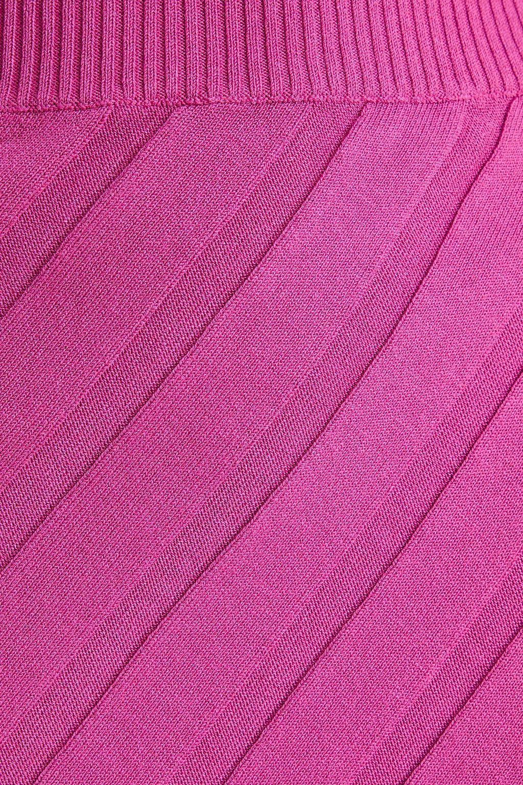 STELLA MCCARTNEY تنورة متوسطة الطول من نسيج بحبكة مضلّعة